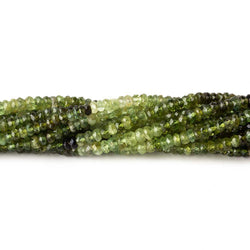 3mm Multi Green Tourmaline Faceted Rondelle Beads 14 inch 175 beads (ONLINE ORDER ONLY)