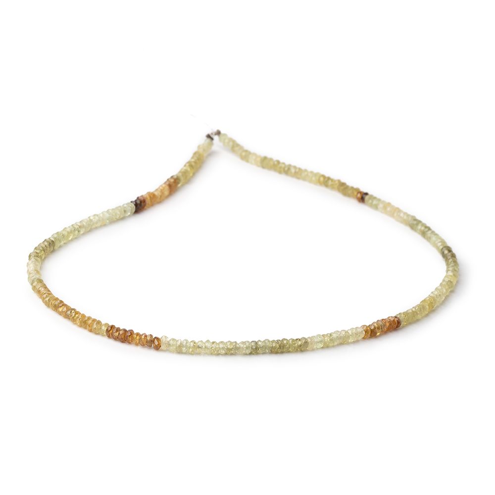 3mm Multi-tonal Grossular Garnet Faceted Rondelle Beads 13 inch 175 pieces (ONLINE ORDER ONLY)