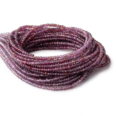 3mm Ombré Plum Sapphire Faceted Rondelle Beads 16 inch 196 pieces (ONLINE ORDER ONLY)