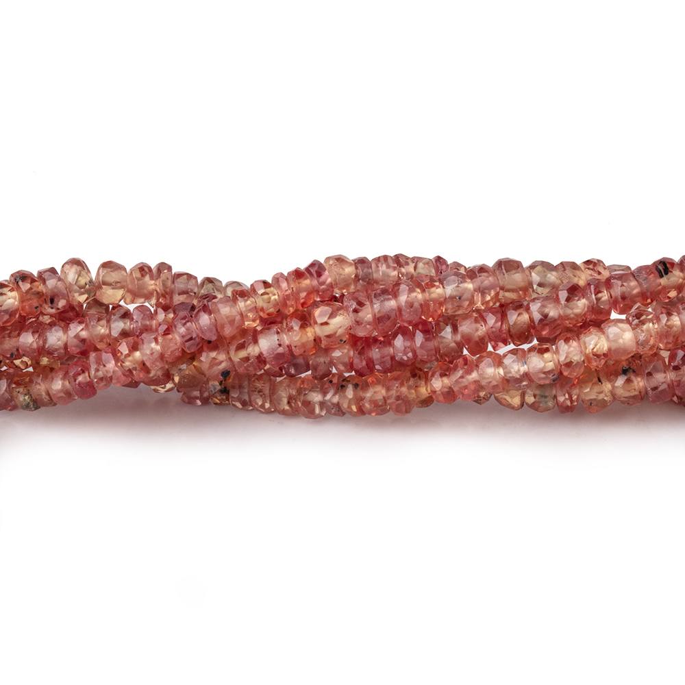 3mm Orange Red Sapphire Faceted Rondelle Beads 16 inch 200 pieces (ONLINE ORDER ONLY)
