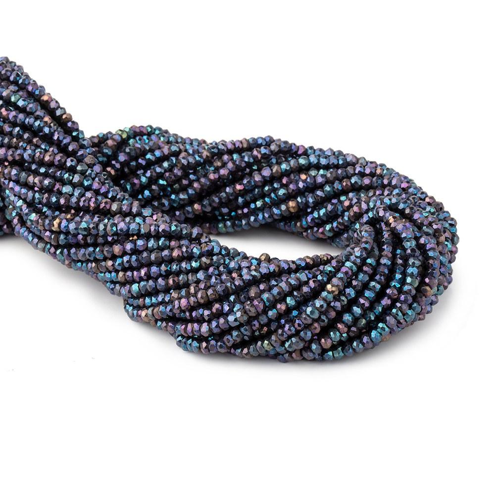 3mm Peacock Mystic Spinel Faceted Rondelle Beads 13 inch 150 pieces (ONLINE ORDER ONLY)