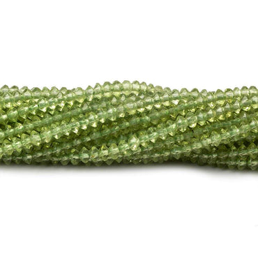 3mm Peridot micro faceted disc rondelle beads 12.5 inch 155 pieces AAA (ONLINE ORDER ONLY)
