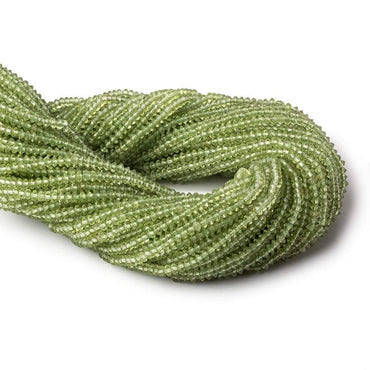 3mm Peridot micro faceted disc rondelle beads 12.5 inch 155 pieces AAA (ONLINE ORDER ONLY)