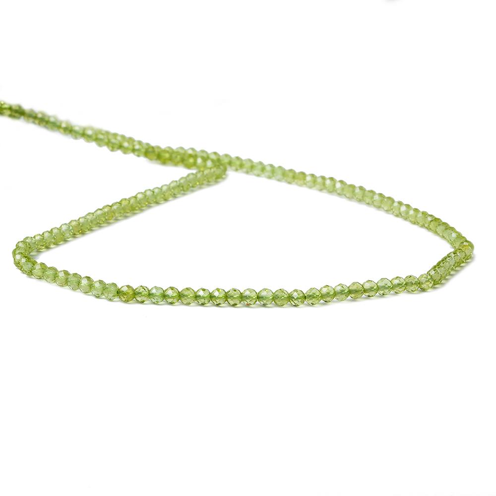 3mm Peridot Micro-faceted Rondelles 12.5 inches 132 beads (ONLINE ORDER ONLY)