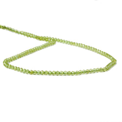 3mm Peridot Micro-faceted Rondelles 12.5 inches 132 beads (ONLINE ORDER ONLY)