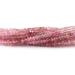 3mm Pink Afghani Tourmaline Plain Rondelles 16 inch 215 Beads (ONLINE ORDER ONLY)