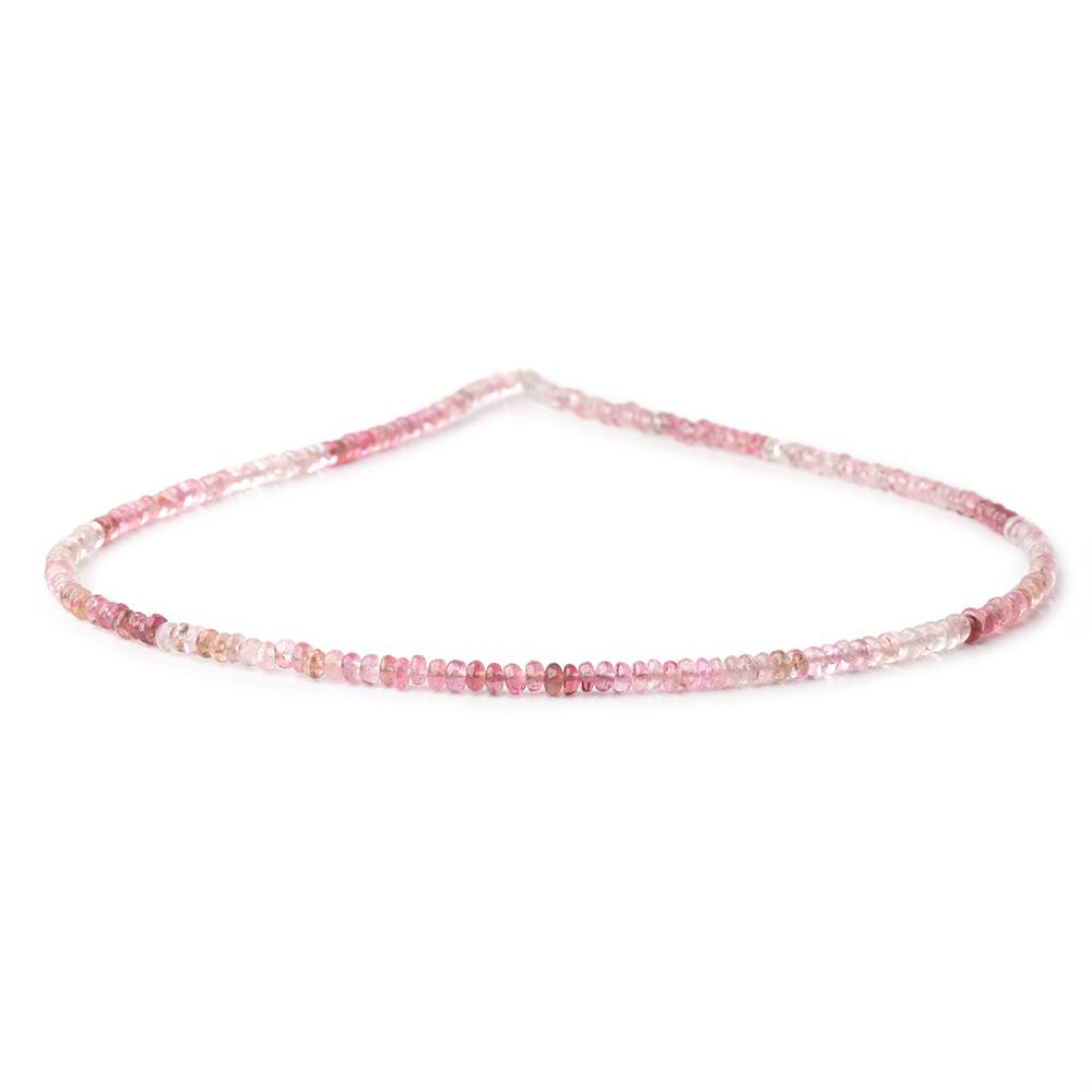 3mm Pink Afghani Tourmaline Plain Rondelles 16 inch 215 Beads (ONLINE ORDER ONLY)