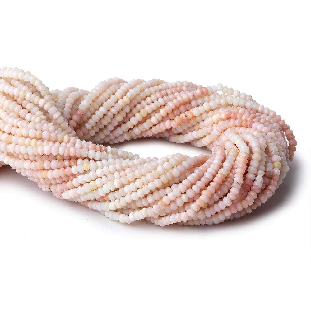 3mm Pink Peruvian Opal Faceted Rondelle Beads 13 inch 155 pieces (ONLINE ORDER ONLY)