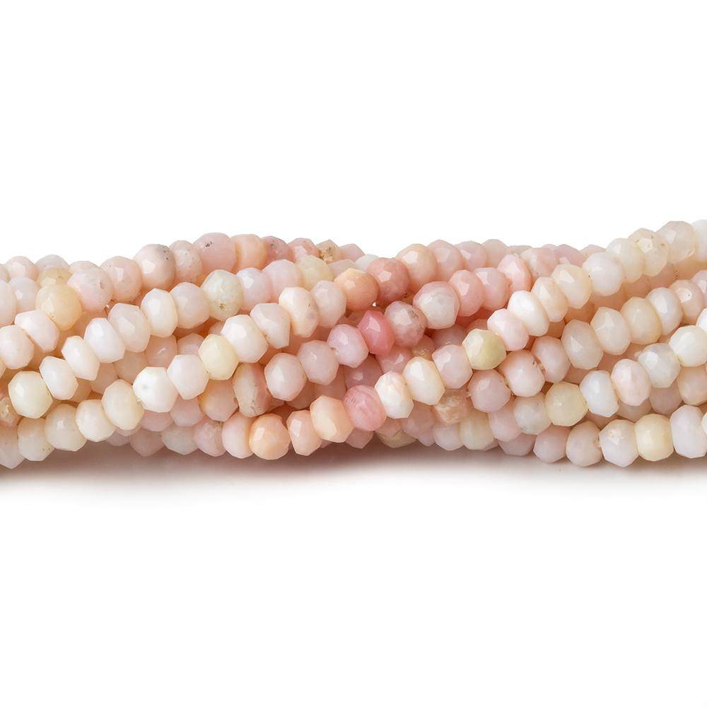 3mm Pink Peruvian Opal Faceted Rondelle Beads 13 inch 155 pieces (ONLINE ORDER ONLY)