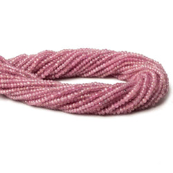 2.5mm Pink Sapphire Micro Faceted Rondelle Beads 13 inch 181 pieces AA (ONLINE ORDER ONLY)