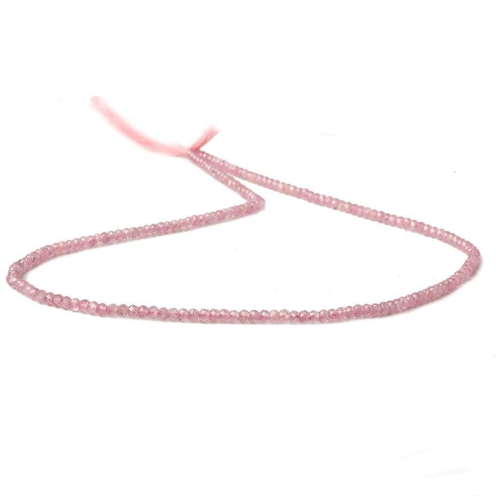 2.5mm Pink Sapphire Micro Faceted Rondelle Beads 13 inch 181 pieces AA (ONLINE ORDER ONLY)