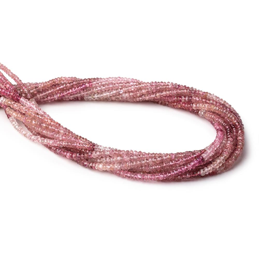 3.5mm Pink Tourmaline Faceted Rondelle Beads 14 inch 190 pieces AAA (ONLINE ORDER ONLY)