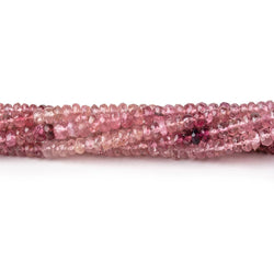 3.5mm Pink Tourmaline Faceted Rondelle Beads 14 inch 190 pieces AAA (ONLINE ORDER ONLY)