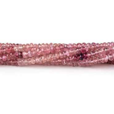3.5mm Pink Tourmaline Faceted Rondelle Beads 14 inch 190 pieces AAA (ONLINE ORDER ONLY)