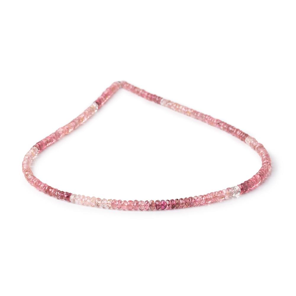 3.5mm Pink Tourmaline Faceted Rondelle Beads 14 inch 190 pieces AAA (ONLINE ORDER ONLY)