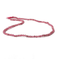 3mm Pink Tourmaline micro faceted rounds 13 inch 115 beads (ONLINE ORDER ONLY)