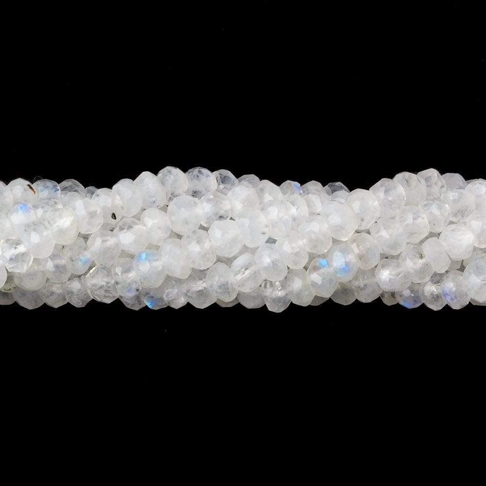 3mm Rainbow Moonstone faceted rondelle beads 13 inch 115 pieces (ONLINE ORDER ONLY)