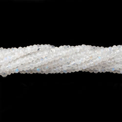 3mm Rainbow Moonstone Faceted Rondelle Beads 13.5 inches 174 pieces (ONLINE ORDER ONLY)