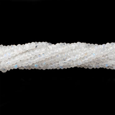 3mm Rainbow Moonstone Faceted Rondelle Beads 13.5 inches 174 pieces (ONLINE ORDER ONLY)