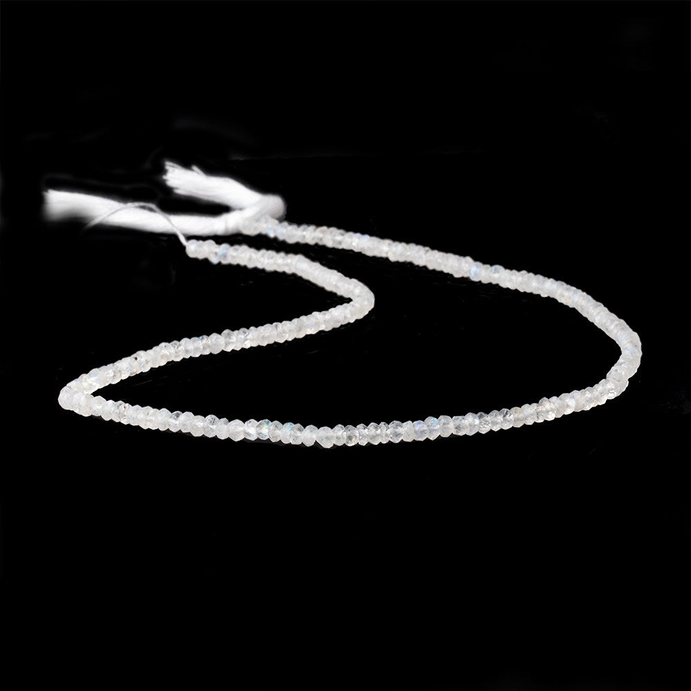 3mm Rainbow Moonstone Faceted Rondelle Beads 13.5 inches 174 pieces (ONLINE ORDER ONLY)