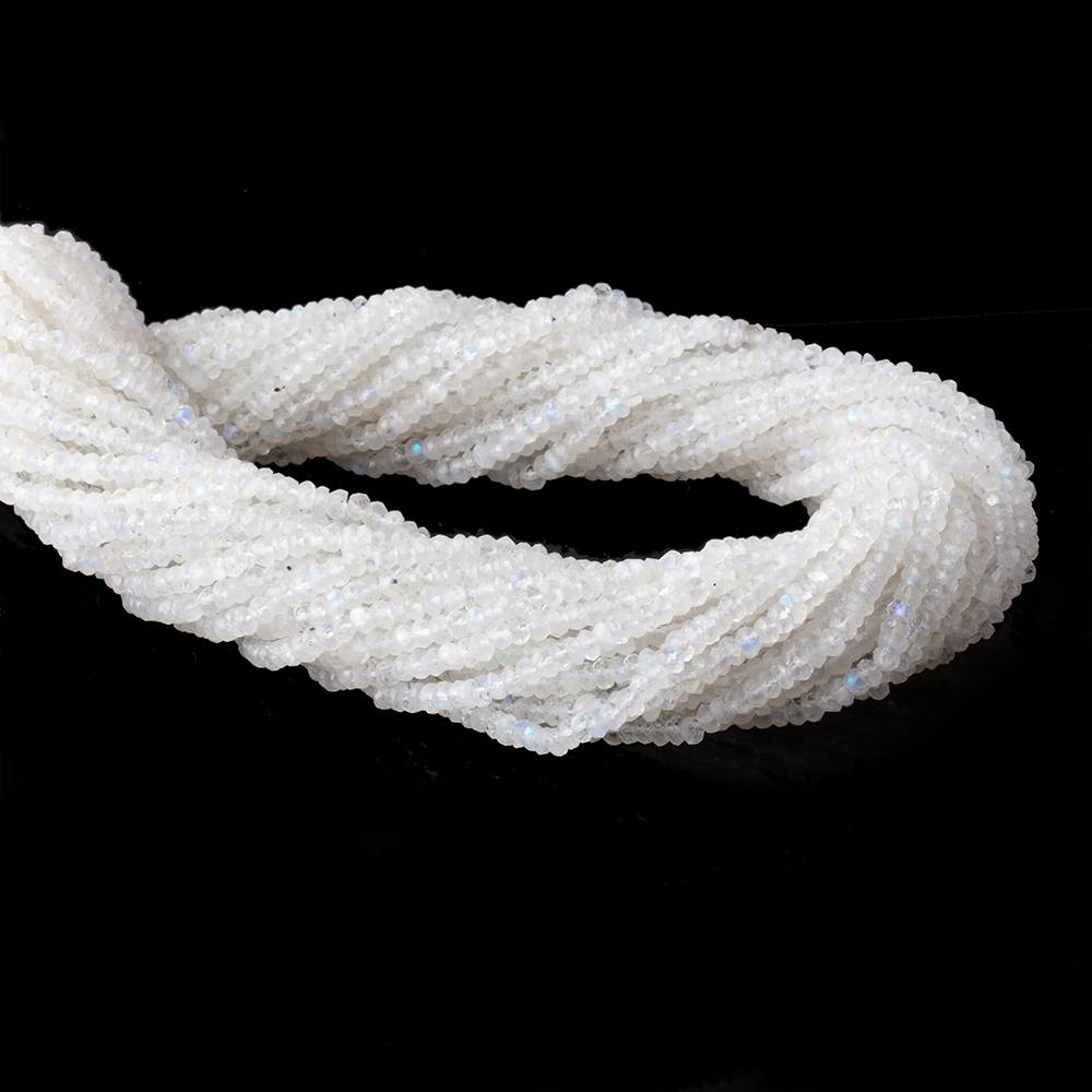 3mm Rainbow Moonstone Faceted Rondelle Beads 13.5 inches 174 pieces (ONLINE ORDER ONLY)