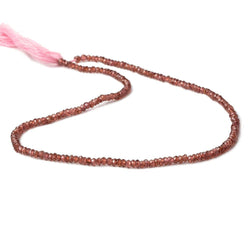 3mm Red Garnet Faceted Rondelle Beads 13 inch 193 pieces (ONLINE ORDER ONLY)