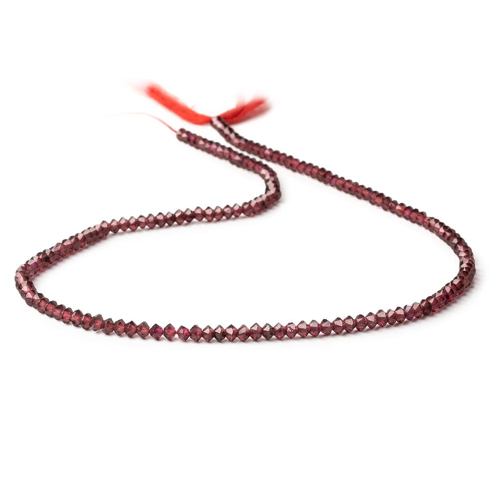 3mm Red Garnet micro faceted disc rondelle beads 12.5 inch 155 pieces AAA (ONLINE ORDER ONLY)