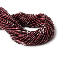3mm Red Garnet micro faceted disc rondelle beads 12.5 inch 155 pieces AAA (ONLINE ORDER ONLY)