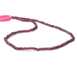 3mm Rhodolite Garnet faceted rondelle beads 13 inch 177 beads (ONLINE ORDER ONLY)