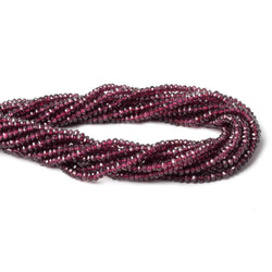 3mm Rhodolite Garnet faceted rondelle beads 13 inch 177 beads (ONLINE ORDER ONLY)