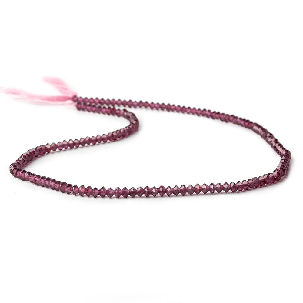 3mm Rhodolite Garrnet micro faceted disc rondelle beads 12.5 inch 155 pieces AAA (ONLINE ORDER ONLY)