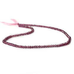 3mm Rhodolite Garrnet micro faceted disc rondelle beads 12.5 inch 155 pieces AAA (ONLINE ORDER ONLY)