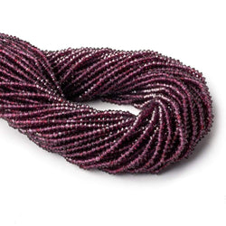 3mm Rhodolite Garrnet micro faceted disc rondelle beads 12.5 inch 155 pieces AAA (ONLINE ORDER ONLY)