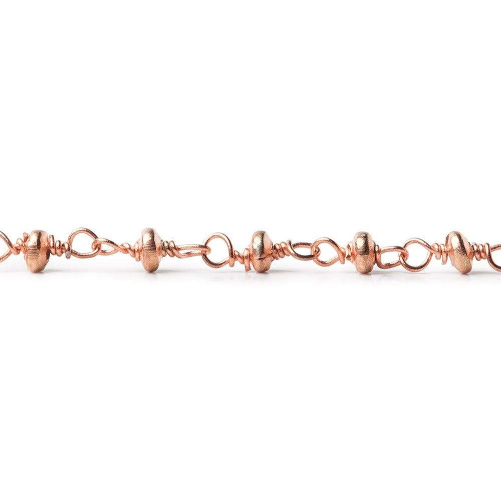 3mm Rose Gold plated rondelle Rose Gold plated Chain by the foot (ONLINE ORDER ONLY)