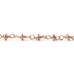 3mm Rose Gold plated rondelle Rose Gold plated Chain by the foot (ONLINE ORDER ONLY)