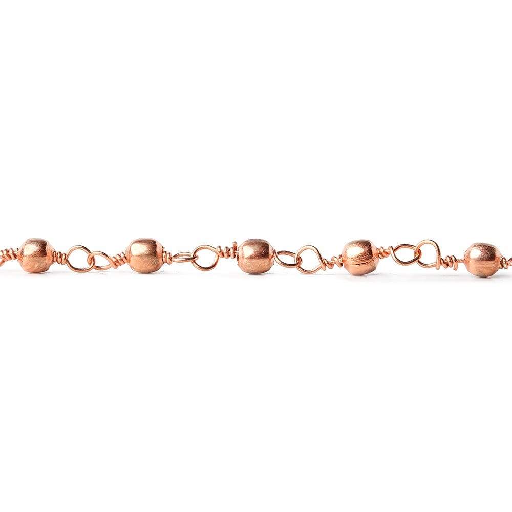 3mm Rose Gold plated Round Rose Gold plated Chain by the foot (ONLINE ORDER ONLY)