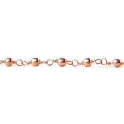 3mm Rose Gold plated Round Rose Gold plated Chain by the foot (ONLINE ORDER ONLY)