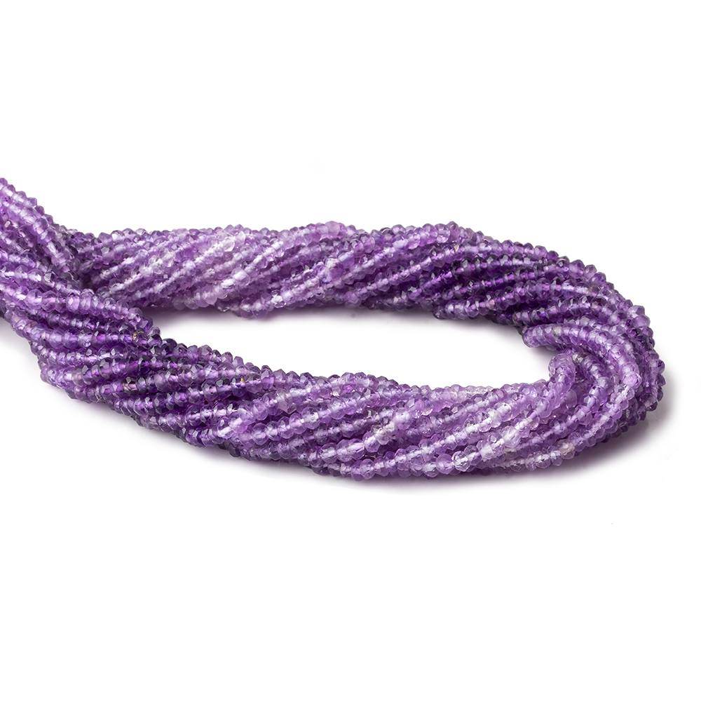 3mm Shaded Amethyst Faceted Rondelle Beads 13.5 inch 186 pieces (ONLINE ORDER ONLY)