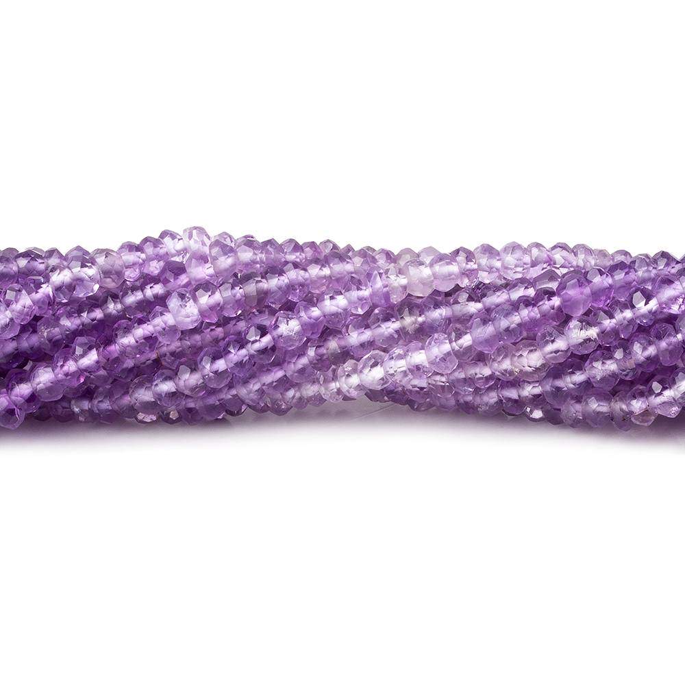 3mm Shaded Amethyst Faceted Rondelle Beads 13.5 inch 186 pieces (ONLINE ORDER ONLY)