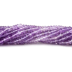 3mm Shaded Amethyst Faceted Rondelle Beads 13.5 inch 186 pieces (ONLINE ORDER ONLY)