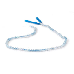 3mm Shaded Aquamarine Micro Faceted Round Beads 12.25 inch 106 pieces (ONLINE ORDER ONLY)
