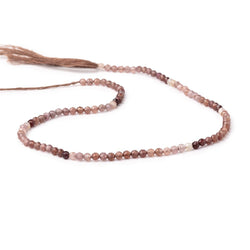 3mm Shaded Brown Spinel Micro Faceted Round Beads 12.5 inch 96 pieces AA (ONLINE ORDER ONLY)