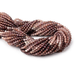 3mm Shaded Brown Spinel Micro Faceted Round Beads 12.5 inch 96 pieces AA (ONLINE ORDER ONLY)
