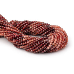 3mm Shaded Dark Orange Spinel Micro Faceted Round Beads 12.5 inch 96 pieces AA (ONLINE ORDER ONLY)