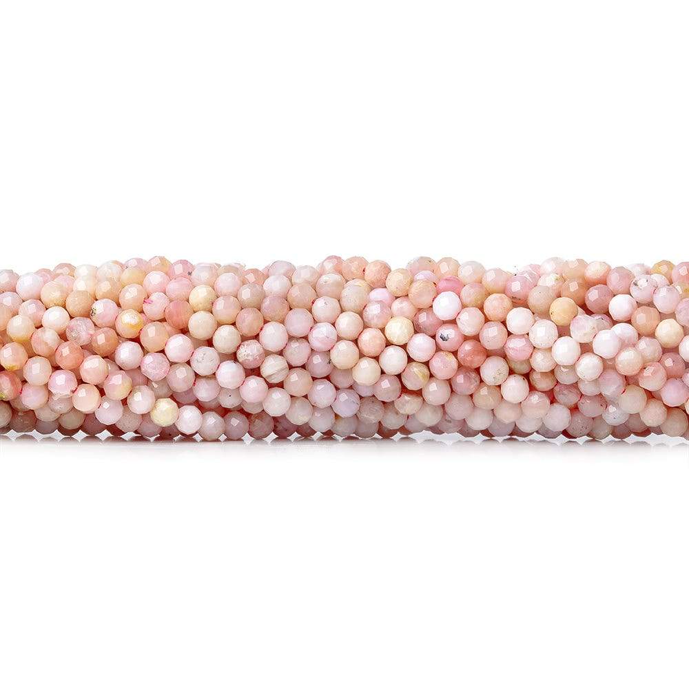 3mm Shaded Pink Peruvian Opal microfaceted rondelle beads 13 inch 115 pieces (ONLINE ORDER ONLY)
