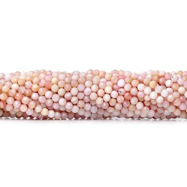 3mm Shaded Pink Peruvian Opal microfaceted rondelle beads 13 inch 115 pieces (ONLINE ORDER ONLY)