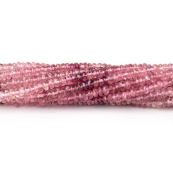 3mm Shaded Pink Tourmaline Faceted Rondelle Beads 14 inch 186 pieces AA (ONLINE ORDER ONLY)