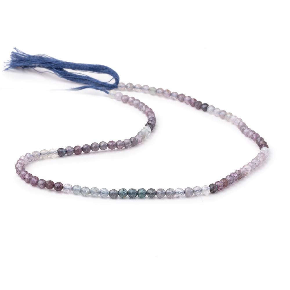 3mm Shaded Purple & Violet Spinel Micro Faceted Round Beads 12.5 inch 96 pieces AA (ONLINE ORDER ONLY)