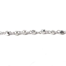 3mm Silver plated brushed nugget Silver plated Chain by the foot (ONLINE ORDER ONLY)