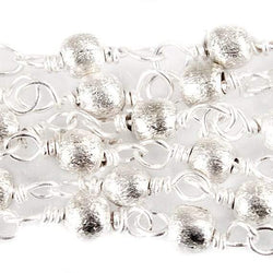 3mm Silver plated Brushed Round Silver plated Chain by the foot (ONLINE ORDER ONLY)